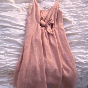 Pink dress. Super cute on.